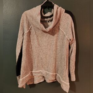 Free People Grey And Black Cowl Neck Pullover XS Oversized